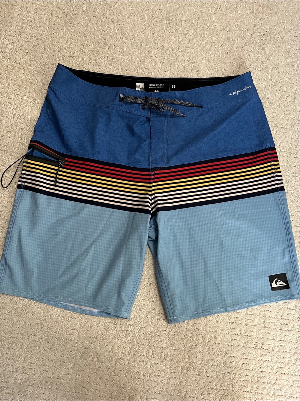 Quicksilver Men’s Board Shorts Sz 36 Vacation Summer Large